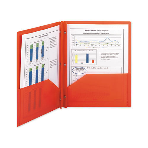 Smead® wholesale. Poly Two-pocket Folder W-fasteners, 11 X 8 1-2, Red, 25-box. HSD Wholesale: Janitorial Supplies, Breakroom Supplies, Office Supplies.