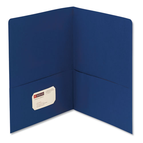 Smead® wholesale. Two-pocket Folder, Textured Paper, Dark Blue, 25-box. HSD Wholesale: Janitorial Supplies, Breakroom Supplies, Office Supplies.
