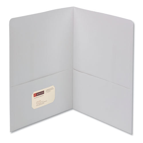 Smead® wholesale. Two-pocket Folder, Textured Paper, White, 25-box. HSD Wholesale: Janitorial Supplies, Breakroom Supplies, Office Supplies.