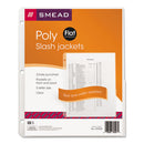 Smead® wholesale. Organized Up Poly Slash Jackets, 2-sections, Letter Size, Clear, 5-pack. HSD Wholesale: Janitorial Supplies, Breakroom Supplies, Office Supplies.
