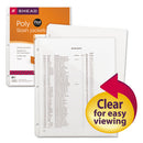 Smead® wholesale. Organized Up Poly Slash Jackets, 2-sections, Letter Size, Clear, 5-pack. HSD Wholesale: Janitorial Supplies, Breakroom Supplies, Office Supplies.