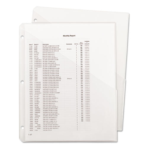 Smead® wholesale. Organized Up Poly Slash Jackets, 2-sections, Letter Size, Clear, 5-pack. HSD Wholesale: Janitorial Supplies, Breakroom Supplies, Office Supplies.