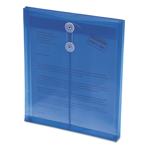 Smead® wholesale. Poly String And Button Interoffice Envelopes, String And Button Closure, 9.75 X 11.63, Transparent Blue, 5-pack. HSD Wholesale: Janitorial Supplies, Breakroom Supplies, Office Supplies.