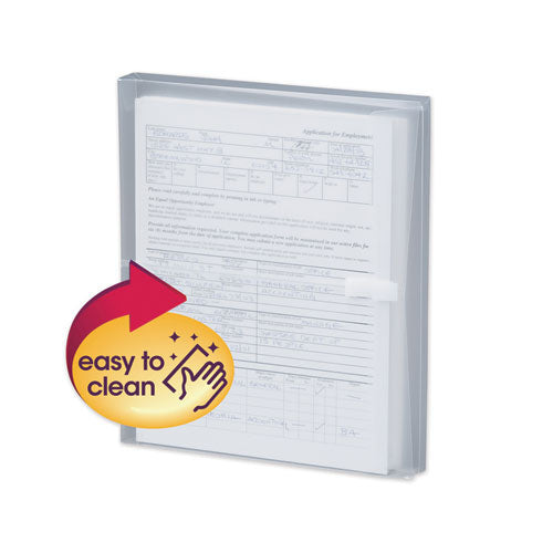 Smead® wholesale. Poly Side-load Envelopes, Fold Flap Closure, 9.75 X 11.63, Clear, 5-pack. HSD Wholesale: Janitorial Supplies, Breakroom Supplies, Office Supplies.