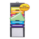 Smead® wholesale. Cascading Wall Organizer, 14.25 X 33, Letter, Gray With 6 Bright Color Pockets. HSD Wholesale: Janitorial Supplies, Breakroom Supplies, Office Supplies.