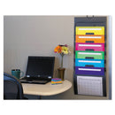 Smead® wholesale. Cascading Wall Organizer, 14.25 X 33, Letter, Gray With 6 Bright Color Pockets. HSD Wholesale: Janitorial Supplies, Breakroom Supplies, Office Supplies.