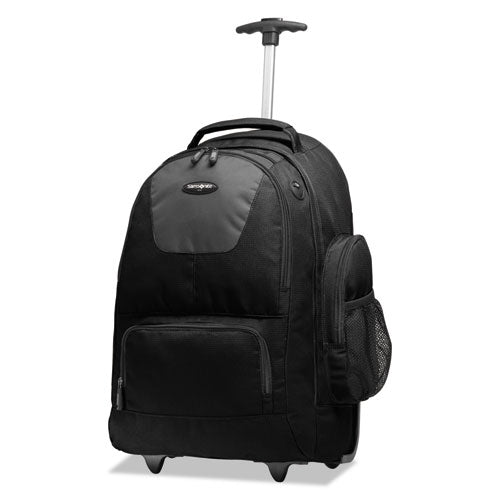 Samsonite® wholesale. Rolling Backpack, 14 X 8 X 21, Black-charcoal. HSD Wholesale: Janitorial Supplies, Breakroom Supplies, Office Supplies.