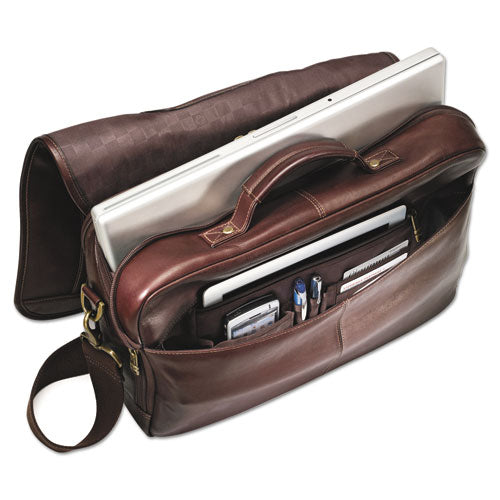 Samsonite® wholesale. Leather Flapover Case, 16 X 6 X 13, Brown. HSD Wholesale: Janitorial Supplies, Breakroom Supplies, Office Supplies.