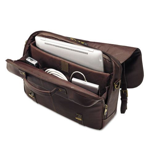 Samsonite® wholesale. Leather Flapover Case, 16 X 6 X 13, Brown. HSD Wholesale: Janitorial Supplies, Breakroom Supplies, Office Supplies.