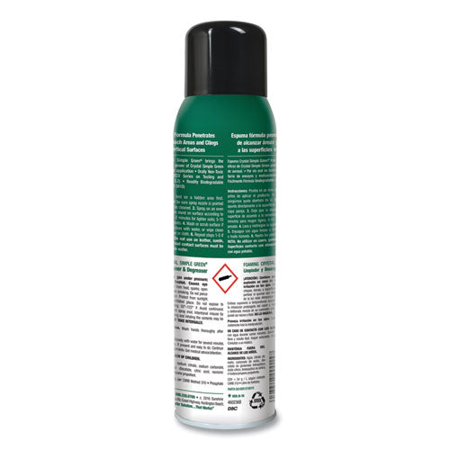 Simple Green® wholesale. Simple Green® Foaming Crystal Industrial Cleaner And Degreaser, 20 Oz Aerosol Spray, 12-carton. HSD Wholesale: Janitorial Supplies, Breakroom Supplies, Office Supplies.