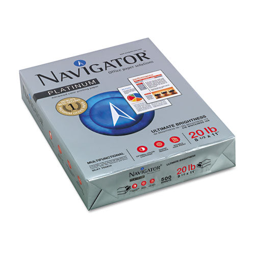 Navigator® wholesale. Platinum Paper, 99 Bright, 20 Lb, 8.5 X 11, White, 500 Sheets-ream, 5 Reams-carton. HSD Wholesale: Janitorial Supplies, Breakroom Supplies, Office Supplies.
