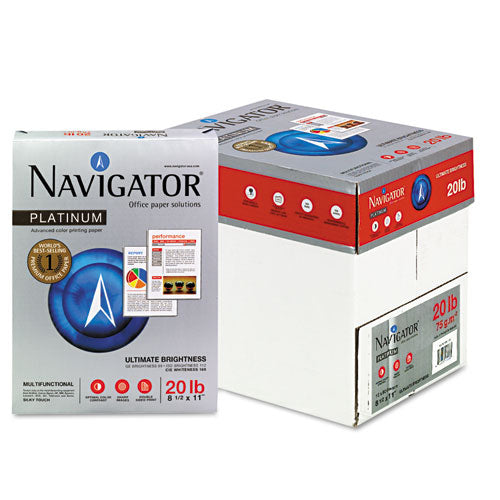 Navigator® wholesale. Platinum Paper, 99 Bright, 20 Lb, 8.5 X 11, White, 500 Sheets-ream, 5 Reams-carton. HSD Wholesale: Janitorial Supplies, Breakroom Supplies, Office Supplies.