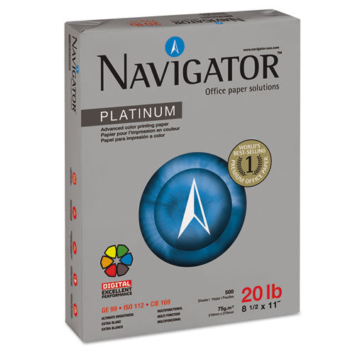 Navigator® wholesale. Platinum Paper, 99 Bright, 20 Lb, 8.5 X 11, White, 500 Sheets-ream, 10 Reams-carton. HSD Wholesale: Janitorial Supplies, Breakroom Supplies, Office Supplies.