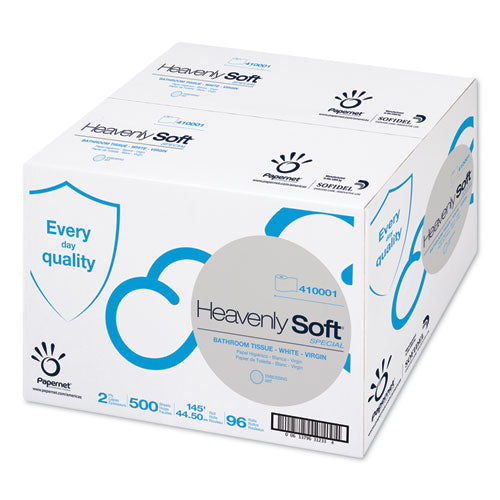 Papernet® wholesale. Heavenly Soft Toilet Tissue, Septic Safe, 2-ply, White. 4.1" X 146 Ft, 500 Sheets-roll, 96 Rolls-carton. HSD Wholesale: Janitorial Supplies, Breakroom Supplies, Office Supplies.