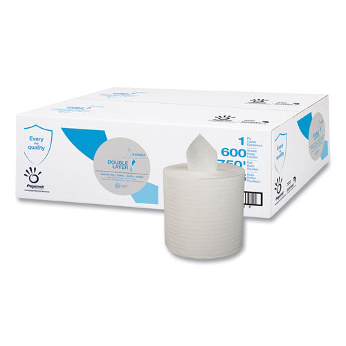 Papernet® wholesale. Double Layer Paper Towel, 1-ply, 7.6" X 15", White, 600-roll, 6 Rolls-carton. HSD Wholesale: Janitorial Supplies, Breakroom Supplies, Office Supplies.