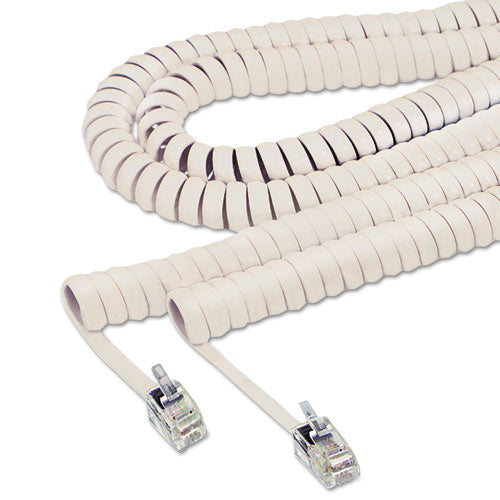 Softalk® wholesale. Coiled Phone Cord, Plug-plug, 25 Ft., Beige. HSD Wholesale: Janitorial Supplies, Breakroom Supplies, Office Supplies.