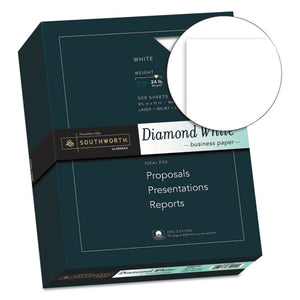 Southworth® wholesale. 25% Cotton Diamond White Business Paper, 95 Bright, 24 Lb, 8.5 X 11, 500-ream. HSD Wholesale: Janitorial Supplies, Breakroom Supplies, Office Supplies.