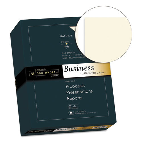 Southworth® wholesale. 25% Cotton Business Paper, 24 Lb, 8.5 X 11, Natural, 500 Sheets-ream. HSD Wholesale: Janitorial Supplies, Breakroom Supplies, Office Supplies.