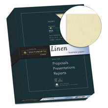 Load image into Gallery viewer, Southworth® wholesale. 25% Cotton Linen Business Paper, 24 Lb, 8.5 X 11, Ivory, 500-ream. HSD Wholesale: Janitorial Supplies, Breakroom Supplies, Office Supplies.