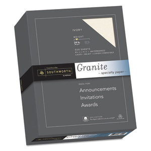 Southworth® wholesale. Granite Specialty Paper, 24 Lb, 8.5 X 11, Ivory, 500-ream. HSD Wholesale: Janitorial Supplies, Breakroom Supplies, Office Supplies.