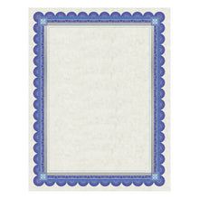 Load image into Gallery viewer, Southworth® wholesale. Parchment Certificates, Academic, Ivory With Blue And Silver-foil Border, 8 1-2 X 11, 15-pack. HSD Wholesale: Janitorial Supplies, Breakroom Supplies, Office Supplies.