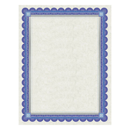 Southworth® wholesale. Parchment Certificates, Academic, Ivory With Blue And Silver-foil Border, 8 1-2 X 11, 15-pack. HSD Wholesale: Janitorial Supplies, Breakroom Supplies, Office Supplies.