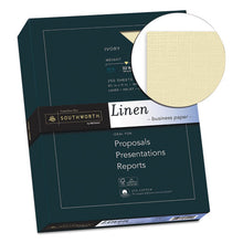 Load image into Gallery viewer, Southworth® wholesale. 25% Cotton Linen Business Paper, 32 Lb, 8.5 X 11, Ivory, 250-pack. HSD Wholesale: Janitorial Supplies, Breakroom Supplies, Office Supplies.