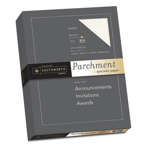 Southworth® wholesale. Parchment Specialty Paper, 32 Lb, 8.5 X 11, Ivory, 250-pack. HSD Wholesale: Janitorial Supplies, Breakroom Supplies, Office Supplies.