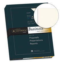 Load image into Gallery viewer, Southworth® wholesale. 100% Cotton Business Paper, 32 Lb, 8.5 X 11, Ivory, 250-pack. HSD Wholesale: Janitorial Supplies, Breakroom Supplies, Office Supplies.