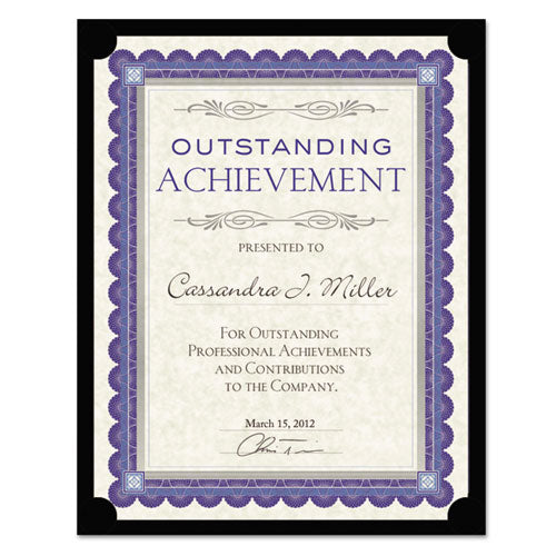 Southworth® wholesale. Certificate Holder, Black, 105lb Linen Stock, 12 X 9 1-2, 10-pack. HSD Wholesale: Janitorial Supplies, Breakroom Supplies, Office Supplies.