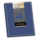 Southworth® wholesale. Certificate Jacket, Navy-gold Border, Felt, 88lb Stock, 12 X 9 1-2, 5-pack. HSD Wholesale: Janitorial Supplies, Breakroom Supplies, Office Supplies.