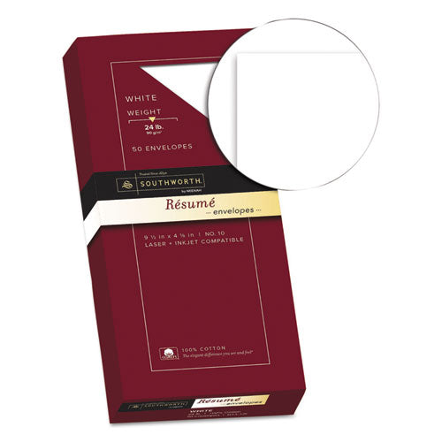 Southworth® wholesale. 100% Cotton Resume Envelope,