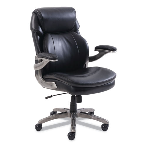 SertaPedic® wholesale. Cosset Mid-back Executive Chair, Supports Up To 275 Lbs., Black Seat-black Back, Slate Base. HSD Wholesale: Janitorial Supplies, Breakroom Supplies, Office Supplies.