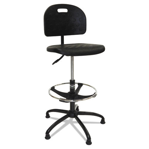 ShopSol™ wholesale. Workbench Shop Chair, 32" Seat Height, Supports Up To 250 Lbs., Black Seat-black Back, Black Base. HSD Wholesale: Janitorial Supplies, Breakroom Supplies, Office Supplies.