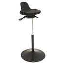 Pneumatic Sit-stand Stool, Black Seat-black Back, Black Base