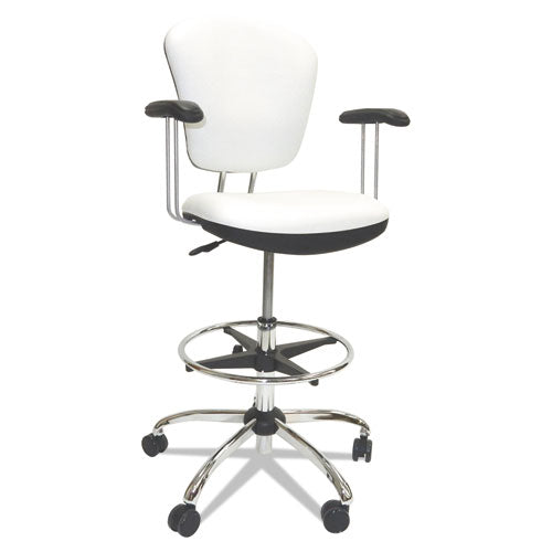 ShopSol™ wholesale. Lab And Healthcare Seating, 28" Seat Height, Supports Up To 300 Lbs., White Seat-white Back, Chrome Base. HSD Wholesale: Janitorial Supplies, Breakroom Supplies, Office Supplies.