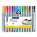 Staedtler® wholesale. Triplus Fineliner Stick Porous Point Pen, Extra-fine Needle Tip, 0.3mm, Assorted Ink, Silver Barrel, 20-set. HSD Wholesale: Janitorial Supplies, Breakroom Supplies, Office Supplies.