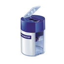 Staedtler® wholesale. Cylinder Handheld Pencil Sharpener, Two-hole, 2.25" X 1.63" X 1.63", Blue-silver. HSD Wholesale: Janitorial Supplies, Breakroom Supplies, Office Supplies.