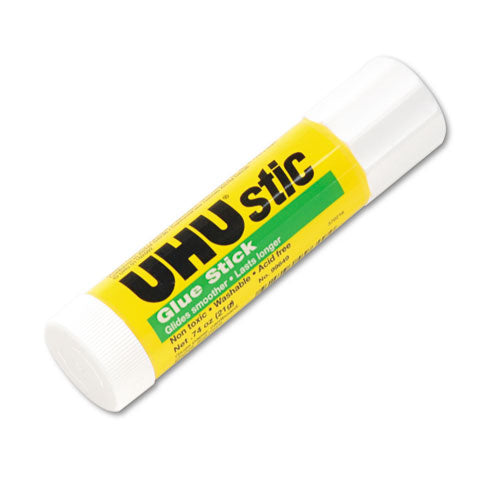 UHU® wholesale. Stic Permanent Glue Stick, 0.74 Oz, Dries Clear. HSD Wholesale: Janitorial Supplies, Breakroom Supplies, Office Supplies.