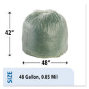 Stout® by Envision™ wholesale. Ecosafe-6400 Bags, 48 Gal, 0.85 Mil, 42" X 48", Green, 40-box. HSD Wholesale: Janitorial Supplies, Breakroom Supplies, Office Supplies.