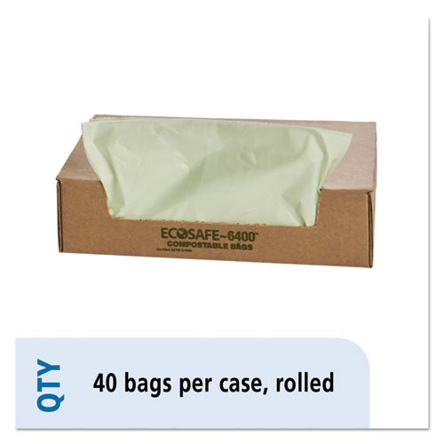 Stout® by Envision™ wholesale. Ecosafe-6400 Bags, 48 Gal, 0.85 Mil, 42" X 48", Green, 40-box. HSD Wholesale: Janitorial Supplies, Breakroom Supplies, Office Supplies.