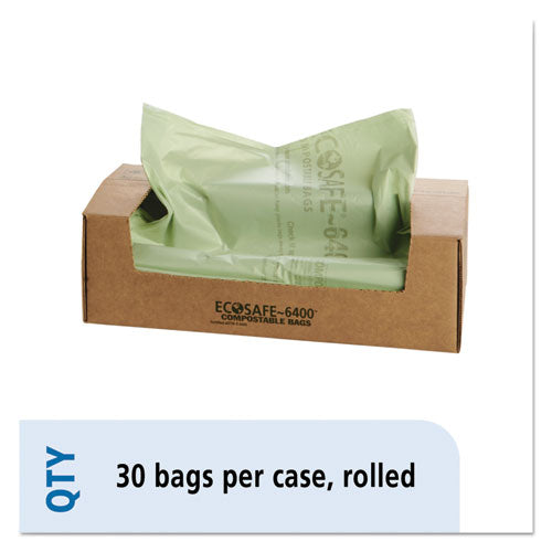 Stout® by Envision™ wholesale. Ecosafe-6400 Bags, 64 Gal, 0.85 Mil, 48" X 60", Green, 30-box. HSD Wholesale: Janitorial Supplies, Breakroom Supplies, Office Supplies.