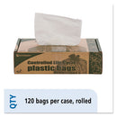 Stout® by Envision™ wholesale. Controlled Life-cycle Plastic Trash Bags, 13 Gal, 0.7 Mil, 24" X 30", White, 120-box. HSD Wholesale: Janitorial Supplies, Breakroom Supplies, Office Supplies.