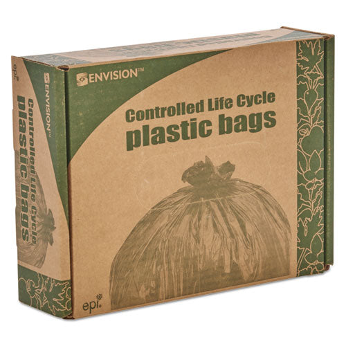 Stout® by Envision™ wholesale. Controlled Life-cycle Plastic Trash Bags, 33 Gal, 1.1 Mil, 33" X 40", Green, 40-box. HSD Wholesale: Janitorial Supplies, Breakroom Supplies, Office Supplies.