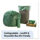 Stout® by Envision™ wholesale. Controlled Life-cycle Plastic Trash Bags, 33 Gal, 1.1 Mil, 33" X 40", Green, 40-box. HSD Wholesale: Janitorial Supplies, Breakroom Supplies, Office Supplies.