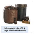 Stout® by Envision™ wholesale. Controlled Life-cycle Plastic Trash Bags, 39 Gal, 1.1 Mil, 33" X 44", Brown, 40-box. HSD Wholesale: Janitorial Supplies, Breakroom Supplies, Office Supplies.