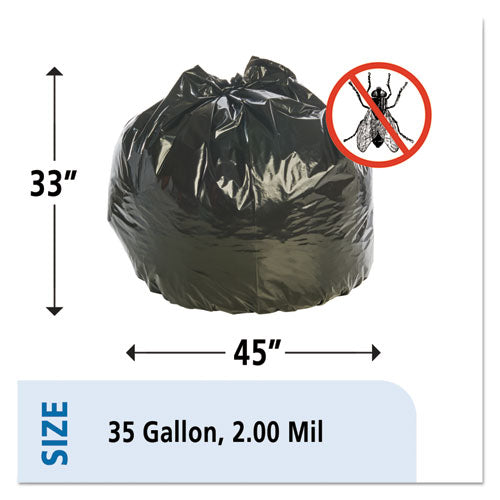 Stout® by Envision™ wholesale. Insect-repellent Trash Bags, 35 Gal, 2 Mil, 33" X 45", Black, 80-box. HSD Wholesale: Janitorial Supplies, Breakroom Supplies, Office Supplies.