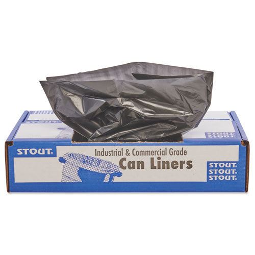 Stout® by Envision™ wholesale. Total Recycled Content Plastic Trash Bags, 10 Gal, 1 Mil, 24" X 24", Brown-black, 250-carton. HSD Wholesale: Janitorial Supplies, Breakroom Supplies, Office Supplies.