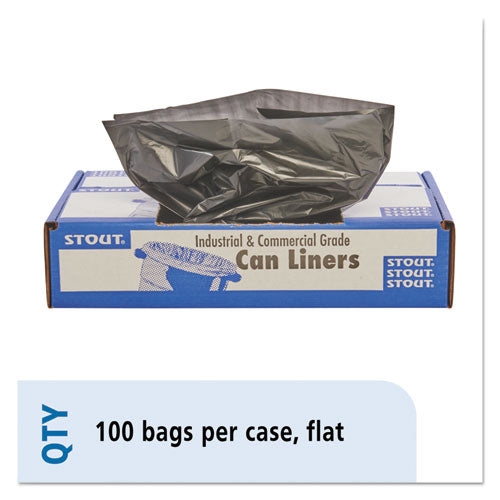Stout® by Envision™ wholesale. Total Recycled Content Plastic Trash Bags, 33 Gal, 1.3 Mil, 33" X 40", Brown-black, 100-carton. HSD Wholesale: Janitorial Supplies, Breakroom Supplies, Office Supplies.