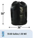 Stout® by Envision™ wholesale. Total Recycled Content Plastic Trash Bags, 60 Gal, 1.5 Mil, 36" X 58", Brown-black, 100-carton. HSD Wholesale: Janitorial Supplies, Breakroom Supplies, Office Supplies.